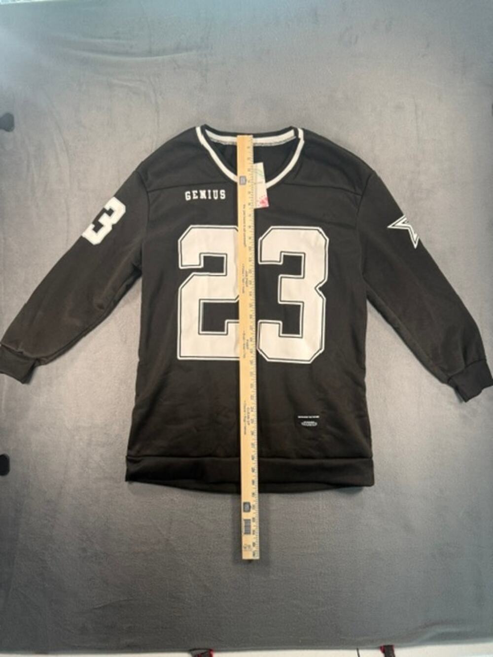 BLACK 23 GENIUS GRAPHIC FOOTBALL JERSEY